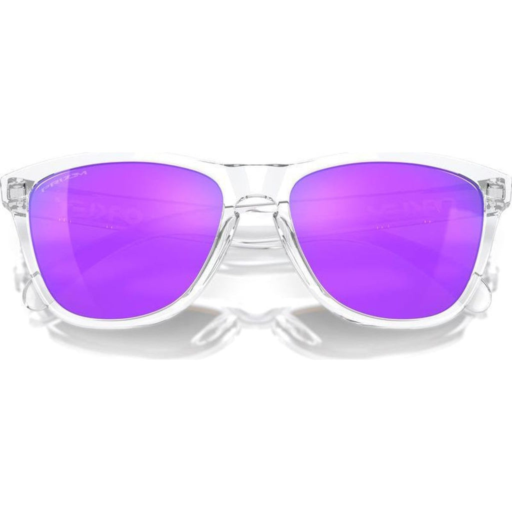 Frogskins, Polished Clear/Prizm Violet Lenses