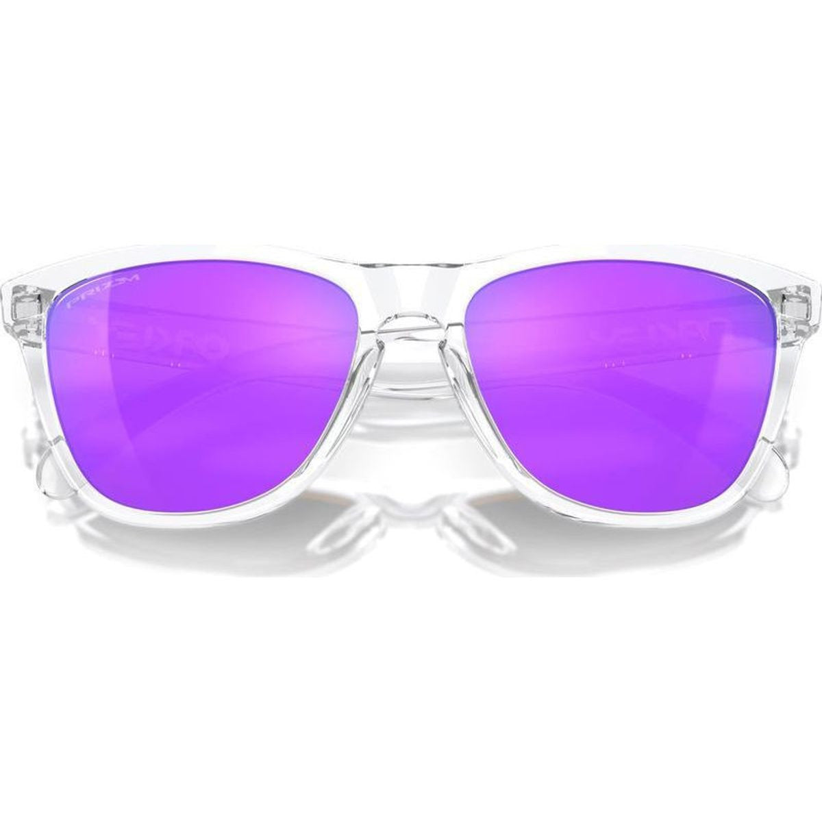 Frogskins, Polished Clear/Prizm Violet Lenses