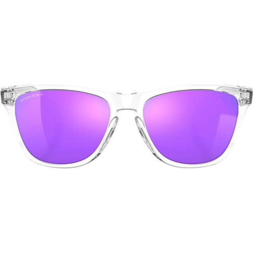 Frogskins, Polished Clear/Prizm Violet Lenses
