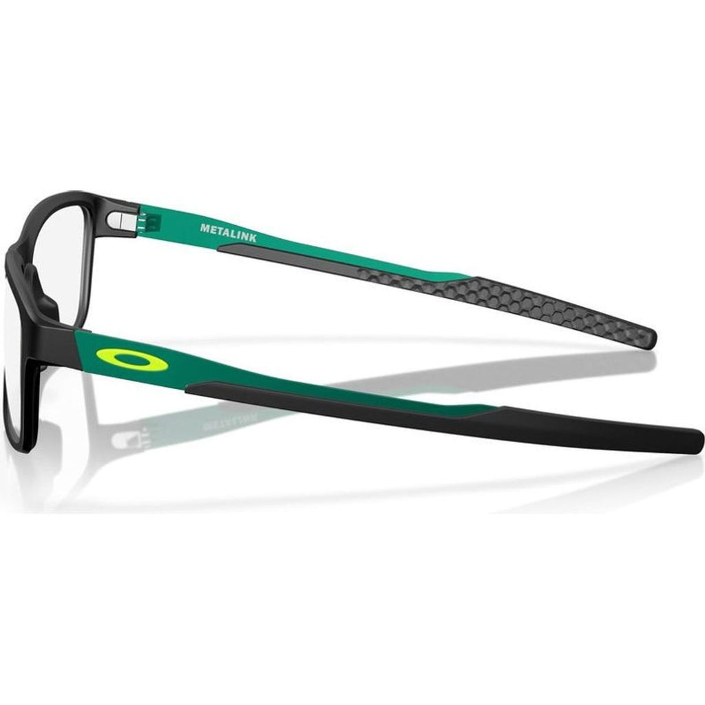 Metalink OX8153, Satin Black and Green/Clear Lenses 55 Eye Size