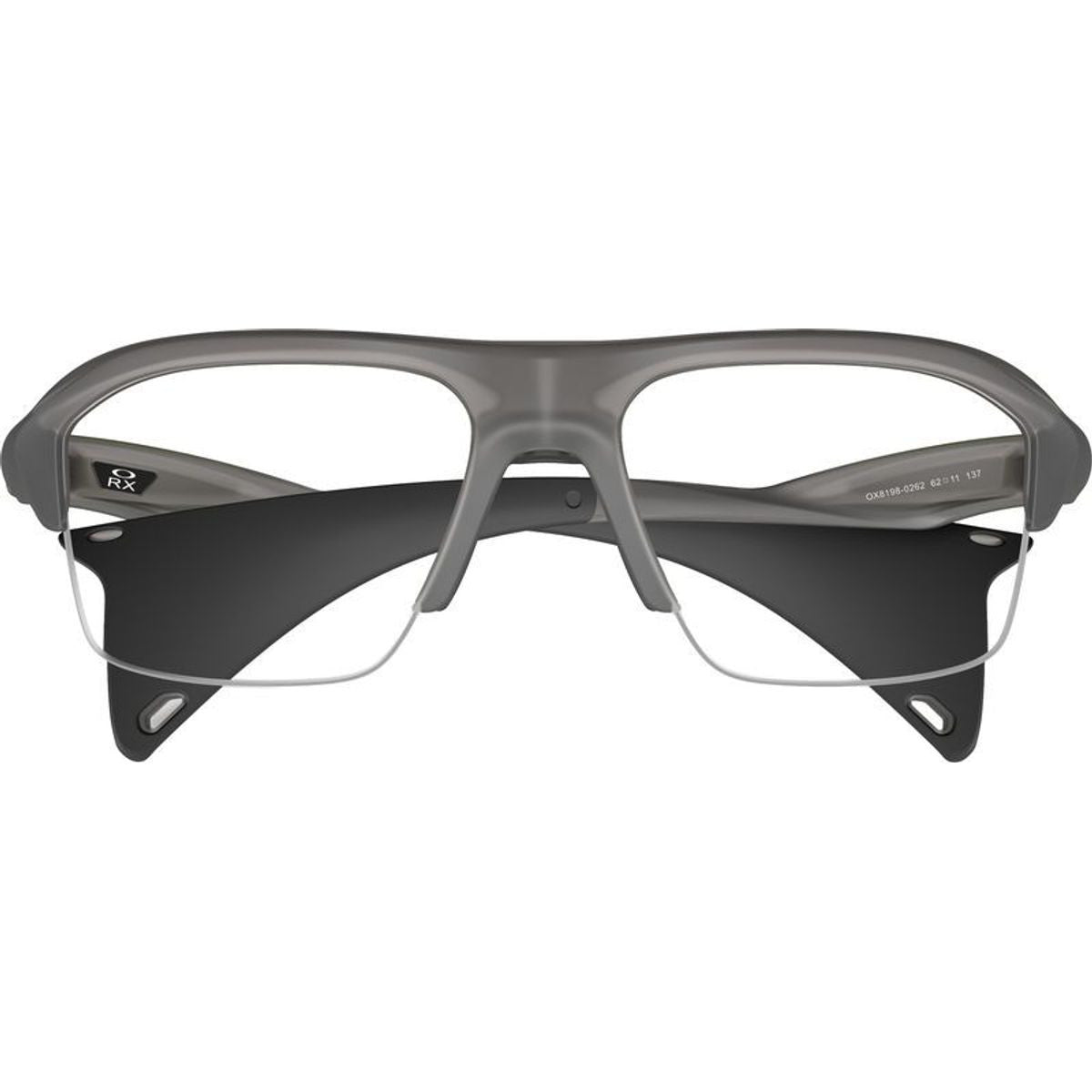 Stunt Glider OX8198, Satin Grey Smoke/Clear Lenses 62 Eye Size