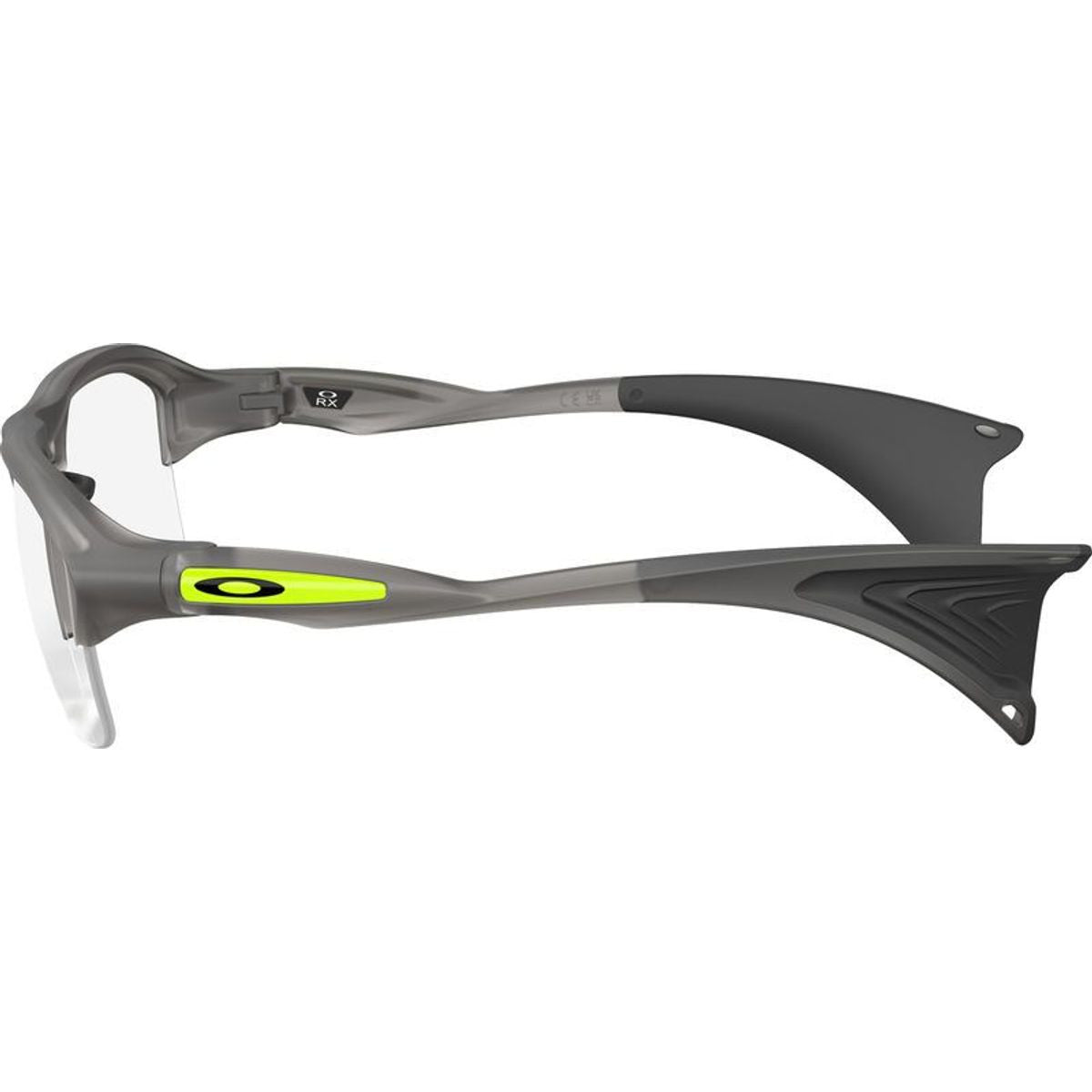 Stunt Glider OX8198, Satin Grey Smoke/Clear Lenses 62 Eye Size