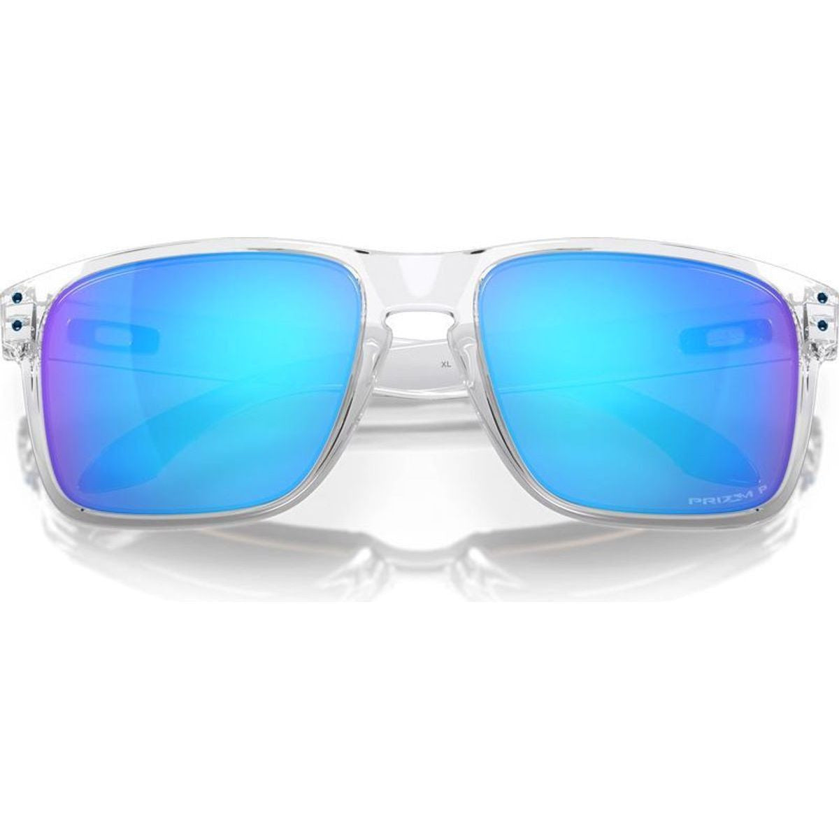 Holbrook XL, Polished Clear/Prizm Sapphire Polarised Lenses