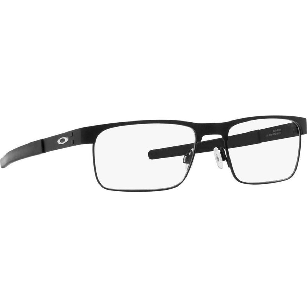 Metal Plate TI OX5153, Satin Black/Clear Lenses 56 Eye Size