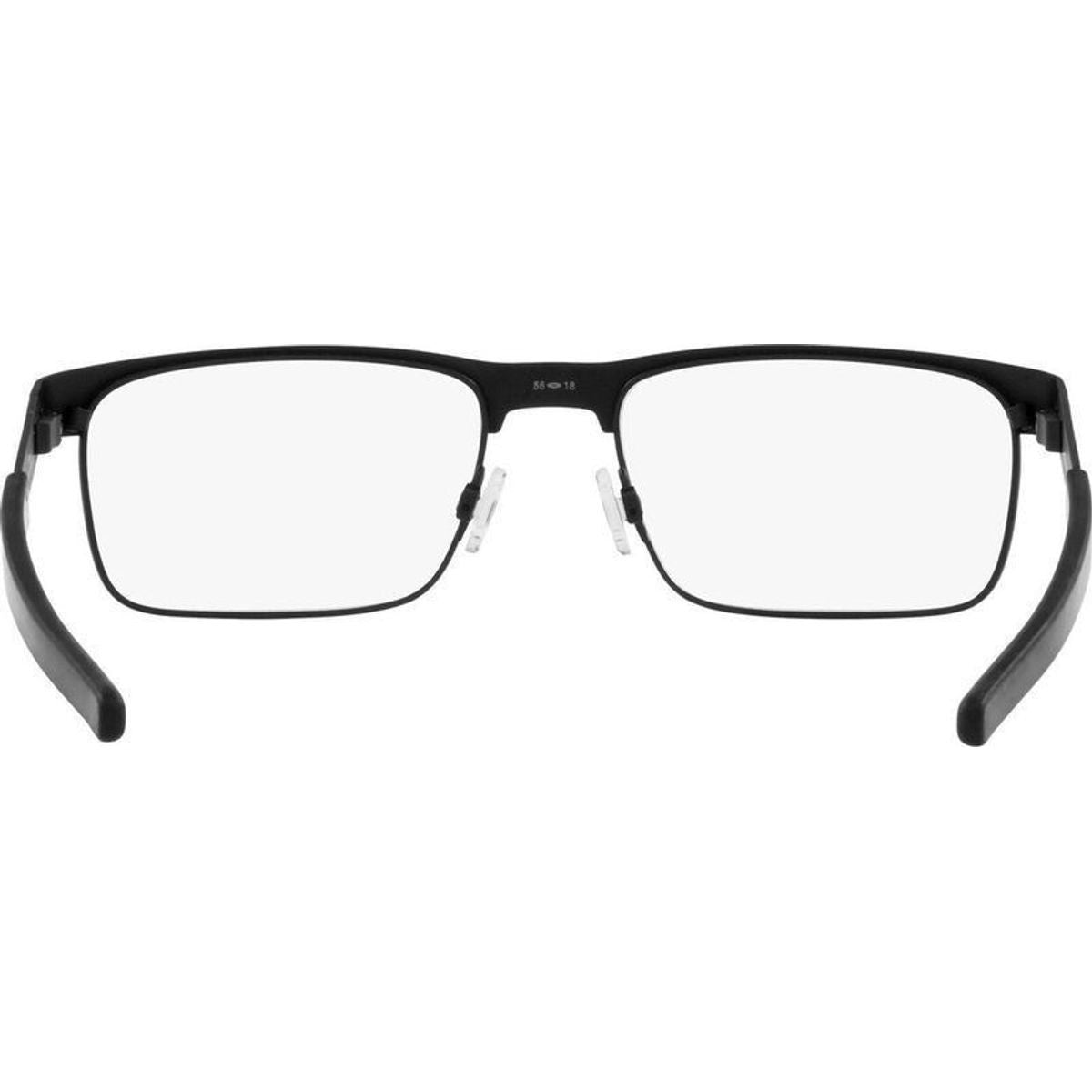 Metal Plate TI OX5153, Satin Black/Clear Lenses 56 Eye Size