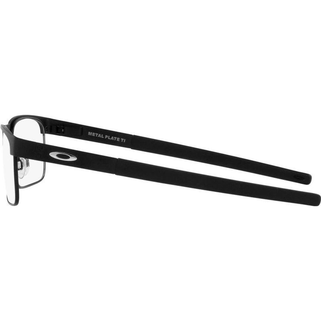 Metal Plate TI OX5153, Satin Black/Clear Lenses 56 Eye Size