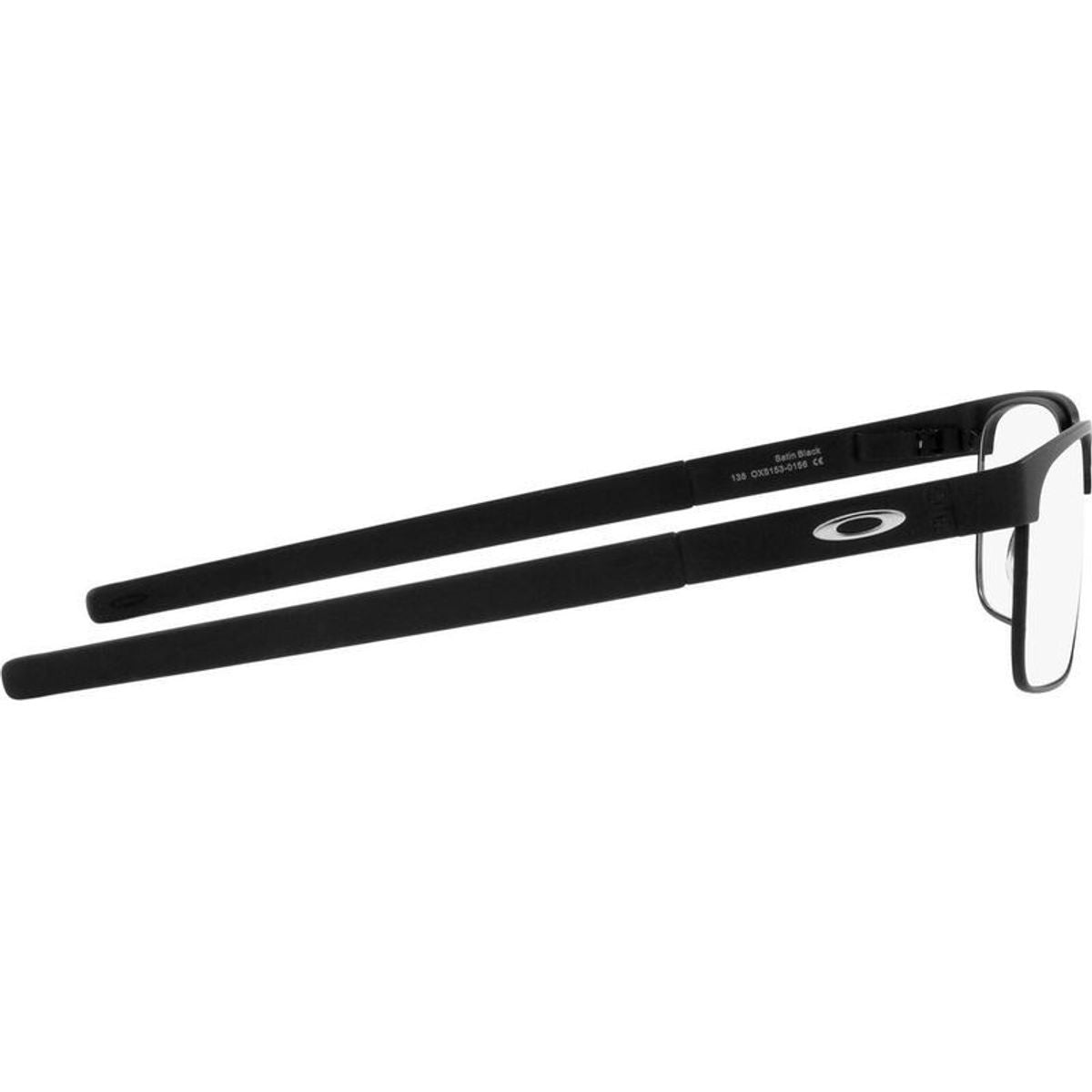Metal Plate TI OX5153, Satin Black/Clear Lenses 56 Eye Size