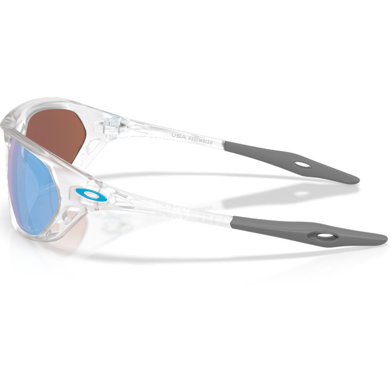 Oakley Cage Jacket Matte Clear Prizm Deep Water Polarised Side