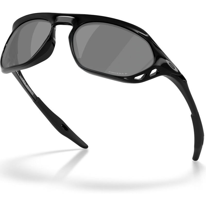 Oakley Cage Jacket Polished Black Prizm Black Polarised Angle2