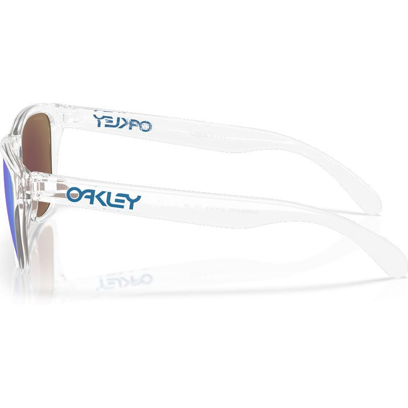 Oakley Frogskins S Polished Clear Prizm Sapphire Side