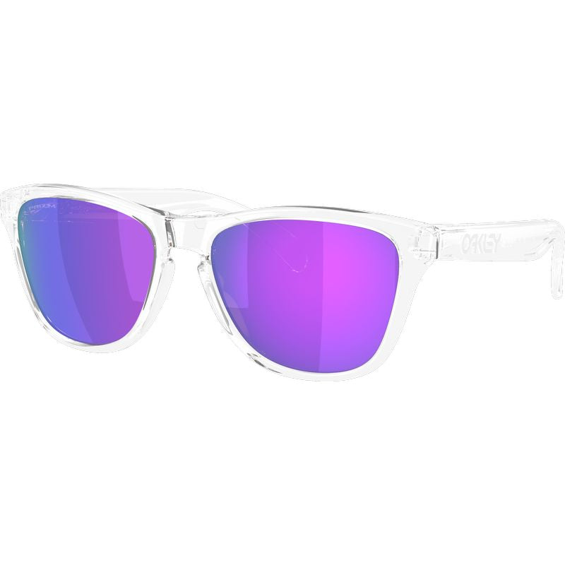 Oakley Frogskins S Polished Clear Prizm Violet Angle