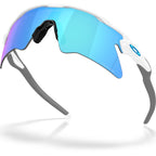 Oakley Radar EV Heater Polished White Prizm Sapphire Angle2