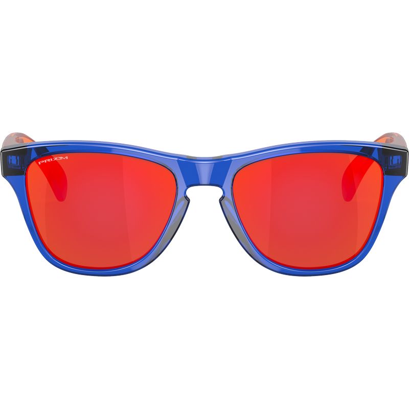 Oakley Youth Frogskins XXS Crystal Blue Prizm Ruby Front