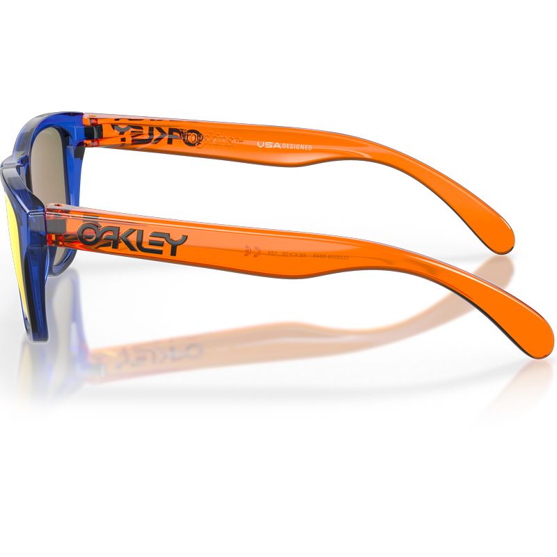 Oakley Youth Frogskins XXS Crystal Blue Prizm Ruby Side
