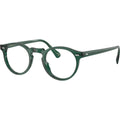 Gregory Peck OV5186, Translucent Dark Teal/Clear Lenses 47 Eye Size