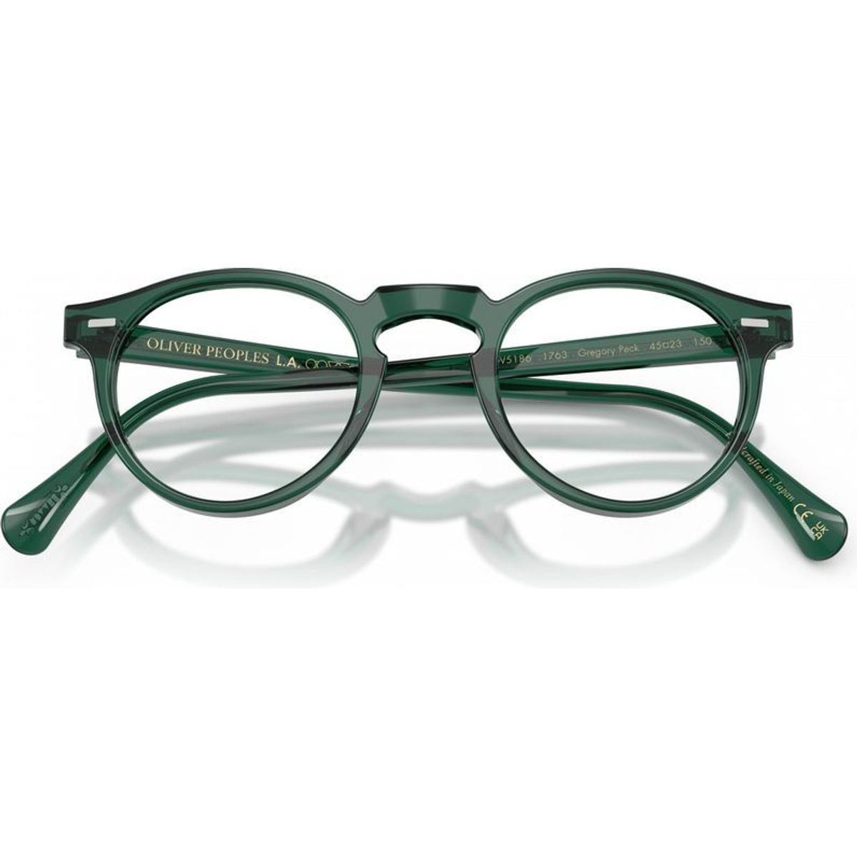 Gregory Peck OV5186, Translucent Dark Teal/Clear Lenses 47 Eye Size