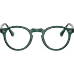 Gregory Peck OV5186, Translucent Dark Teal/Clear Lenses 47 Eye Size
