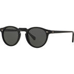 Gregory Peck OV5217S, Semi Matte Black/Crystal Midnight Express Polarised Glass Lenses 47 Eye Size