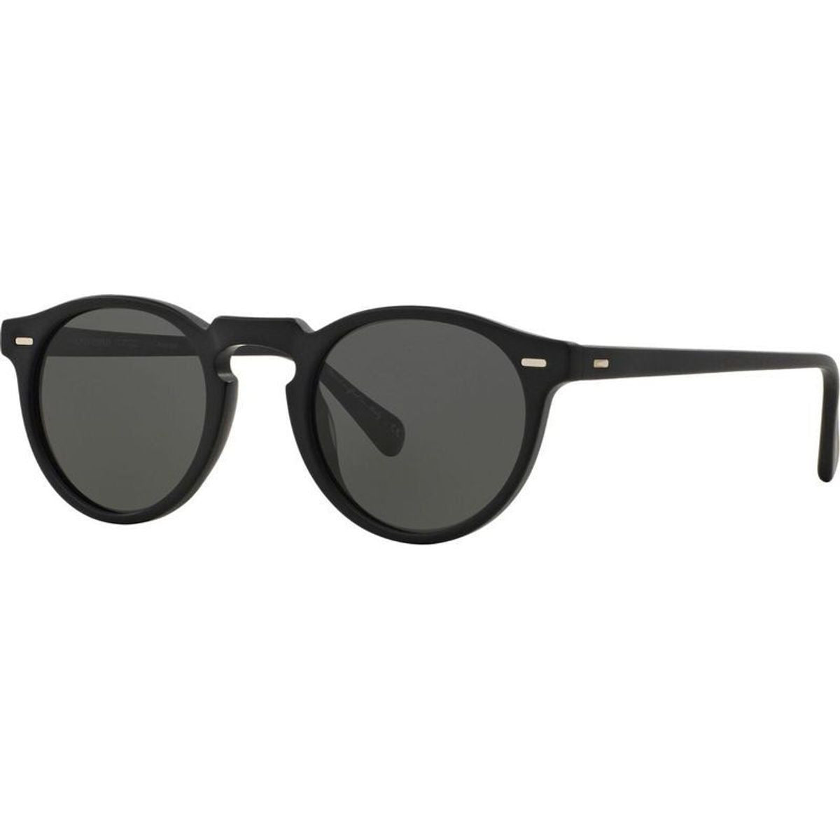Gregory Peck OV5217S, Semi Matte Black/Crystal Midnight Express Polarised Glass Lenses 47 Eye Size