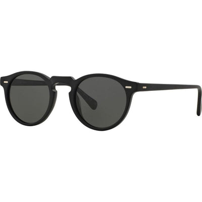 Gregory Peck OV5217S, Semi Matte Black/Crystal Midnight Express Polarised Glass Lenses 47 Eye Size