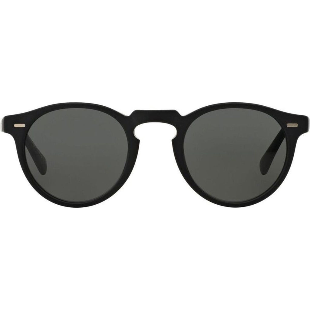Gregory Peck OV5217S, Semi Matte Black/Crystal Midnight Express Polarised Glass Lenses 47 Eye Size