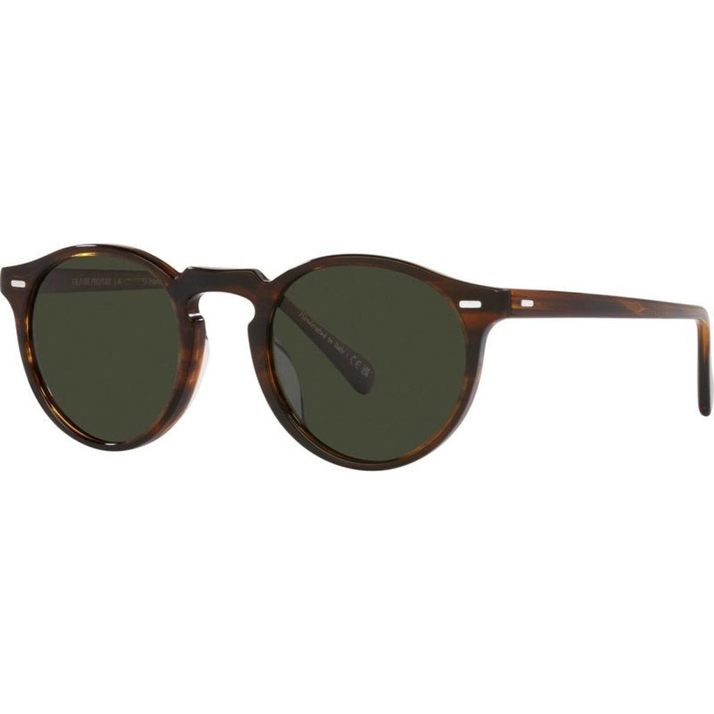 Gregory Peck OV5217S, Tuscany Tortoise/Green Glass Polarised Lenses 47 Eye Size