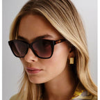 Claire, Black/Warm Smoke Gradient Lenses 54 Eye Size