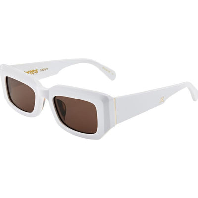 Cortez, White/Dark Brown Lenses