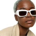 Cortez, White/Dark Brown Lenses