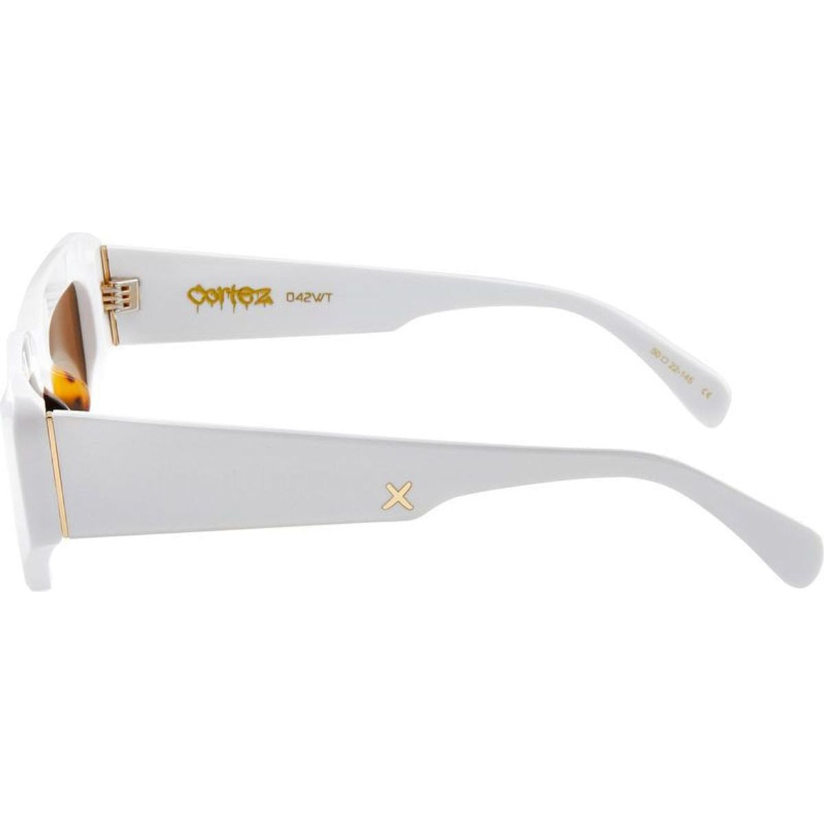 Cortez, White/Dark Brown Lenses