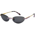 Miss Leng, Gold and Lavender/Grey Lenses