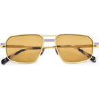 Mr Nank, Gold and Lavender/Solid Brown Lenses