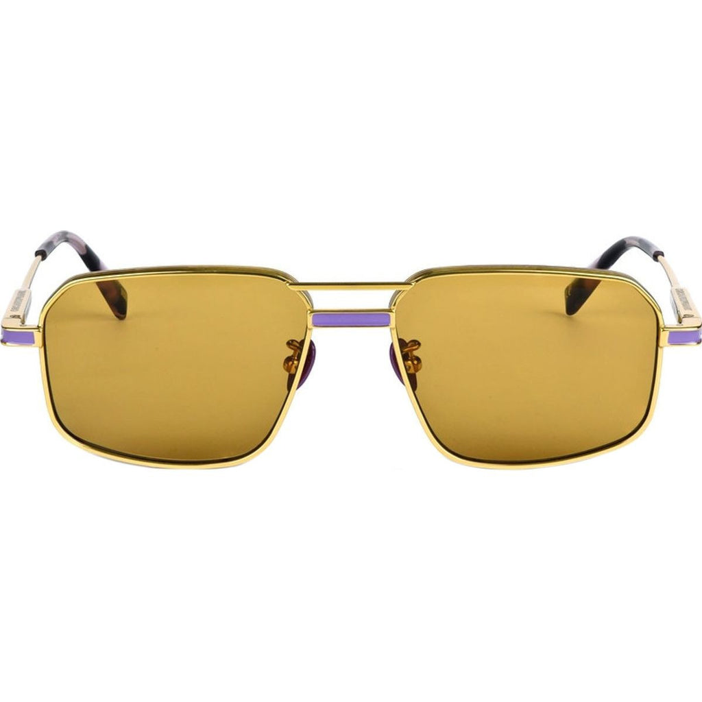 Mr Nank, Gold and Lavender/Solid Brown Lenses