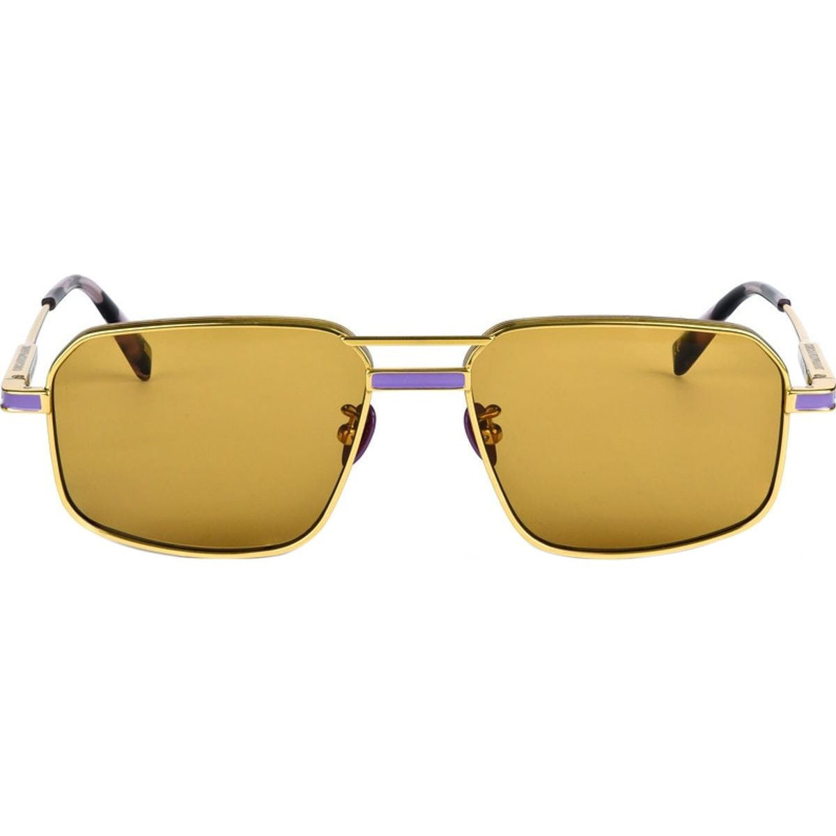 Mr Nank, Gold and Lavender/Solid Brown Lenses
