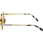 Mr Nank, Gold and Lavender/Solid Brown Lenses