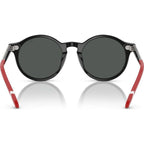 PH4204U, Shiny Black and Tartan Red/Dark Grey Lenses 50 Eye Size