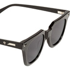 Prisoner II, Gloss Black with Silver Metal Trim/Black Lenses