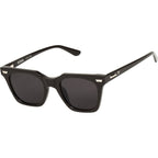 Prisoner, Gloss Black with Silver Metal Trim/Black Lenses