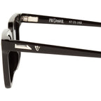 Prisoner, Gloss Black with Silver Metal Trim/Black Lenses