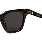 Prisoner, Gloss Black with Silver Metal Trim/Black Lenses
