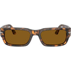Adrien PO3347S, Brown Havana/Brown Glass Lenses 55 Eye Size
