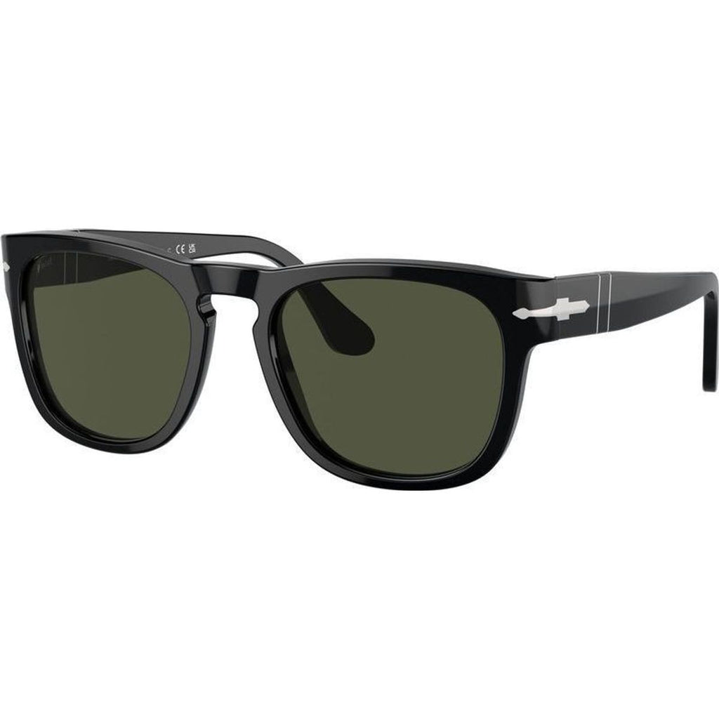 Elio PO3333S, Black/Green Glass Lenses 54 Eye Size