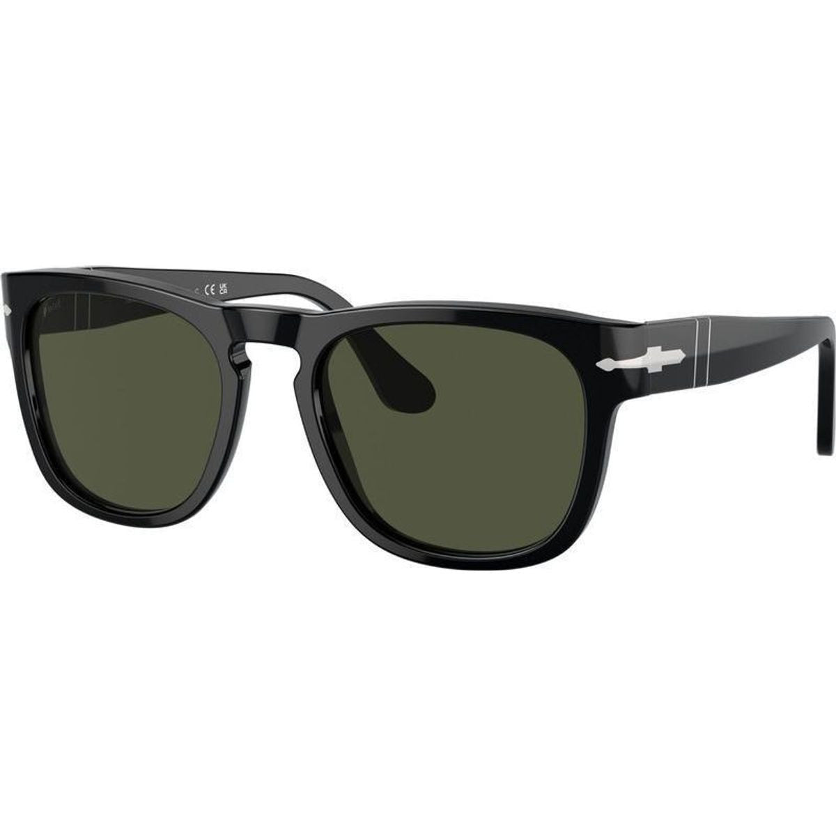 Elio PO3333S, Black/Green Glass Lenses 54 Eye Size