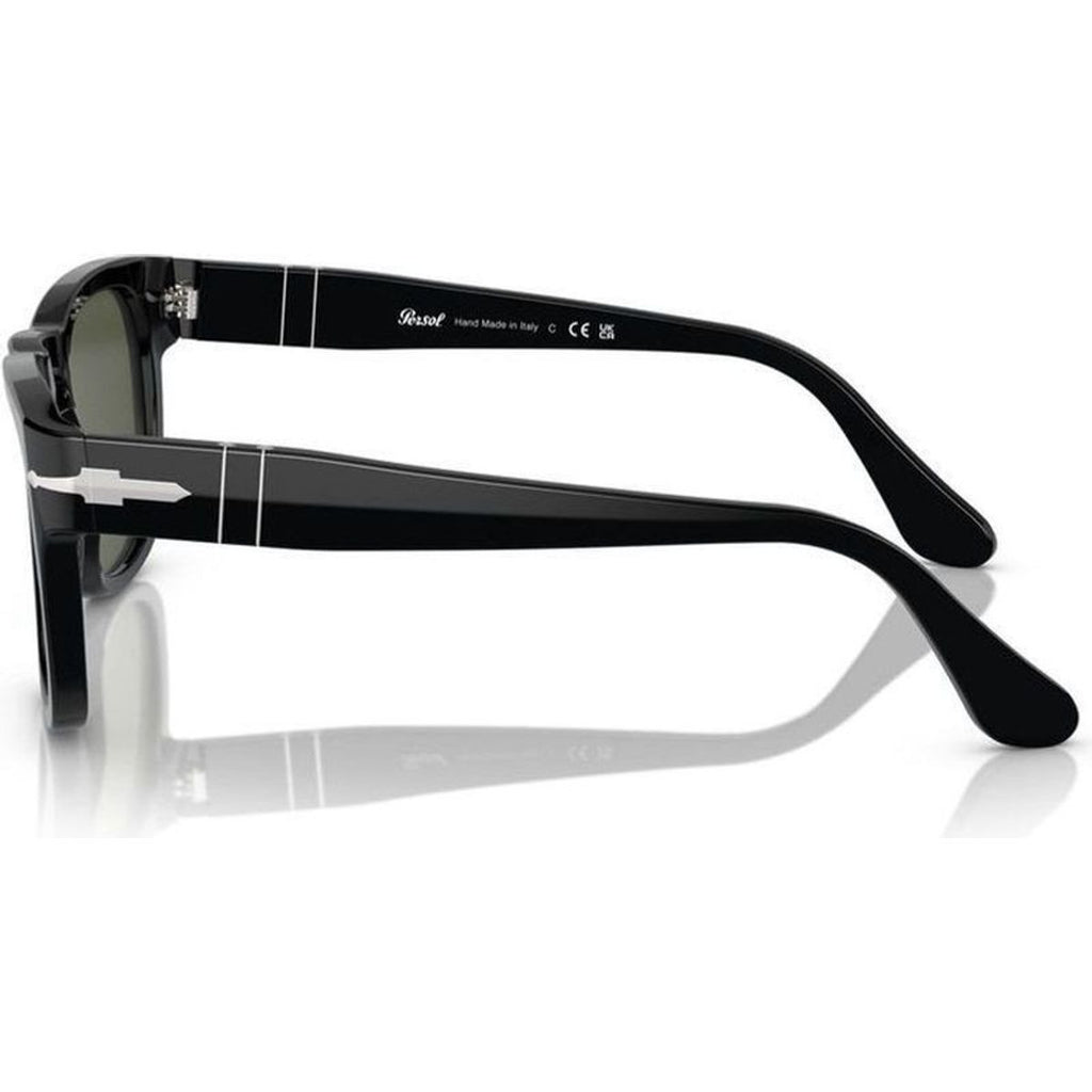 Elio PO3333S, Black/Green Glass Lenses 54 Eye Size