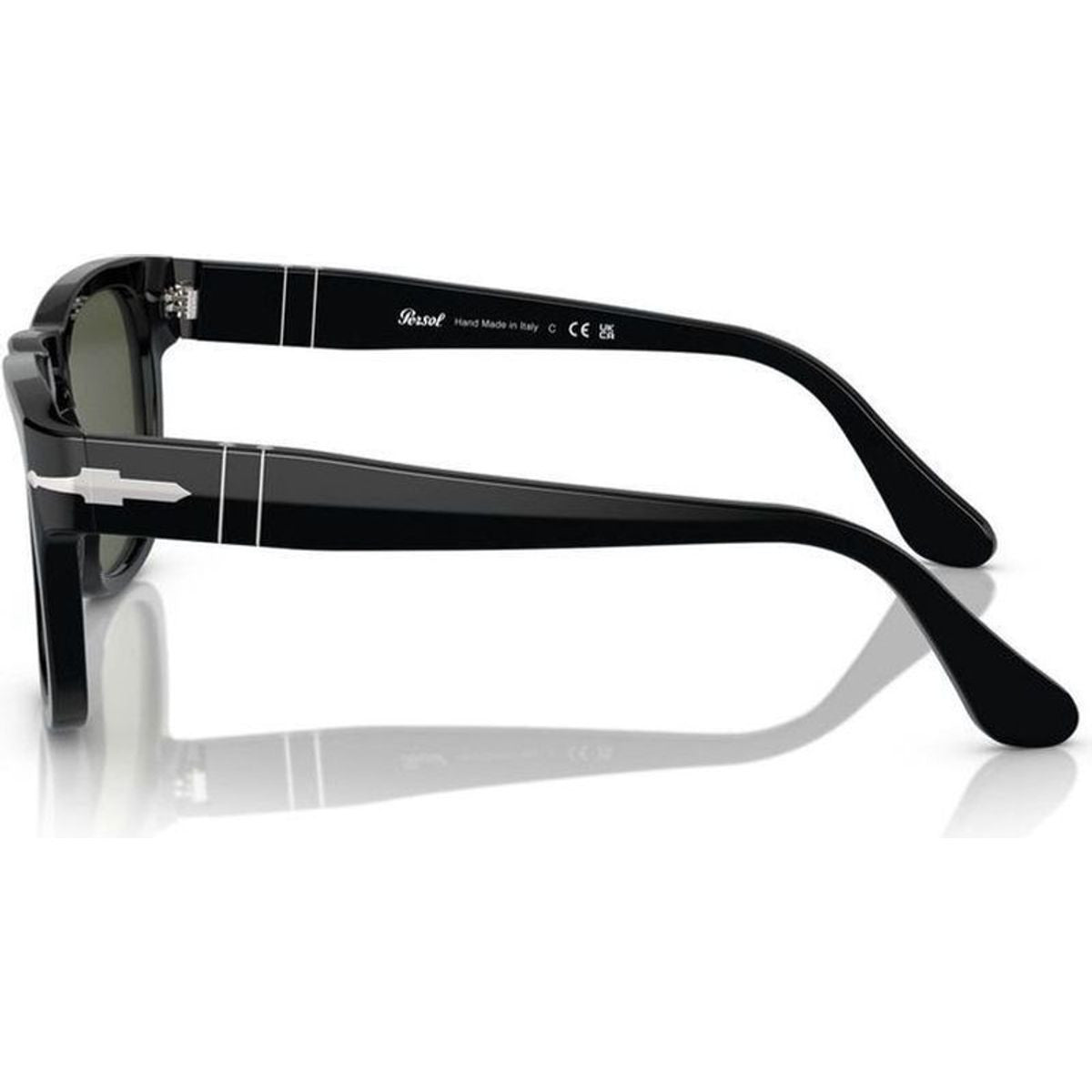 Elio PO3333S, Black/Green Glass Lenses 54 Eye Size