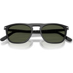 Gae PO3391S, Black/Green Glass Lenses 53 Eye Size