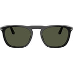 Gae PO3391S, Black/Green Glass Lenses 53 Eye Size
