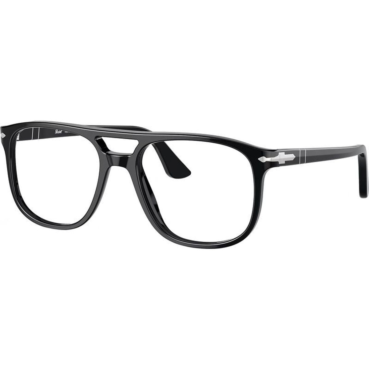 Greta PO3329V, Black/Clear Lenses 54 Eye Size