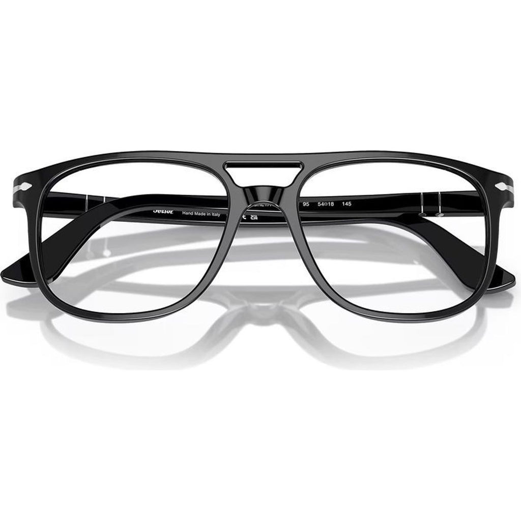 Greta PO3329V, Black/Clear Lenses 54 Eye Size