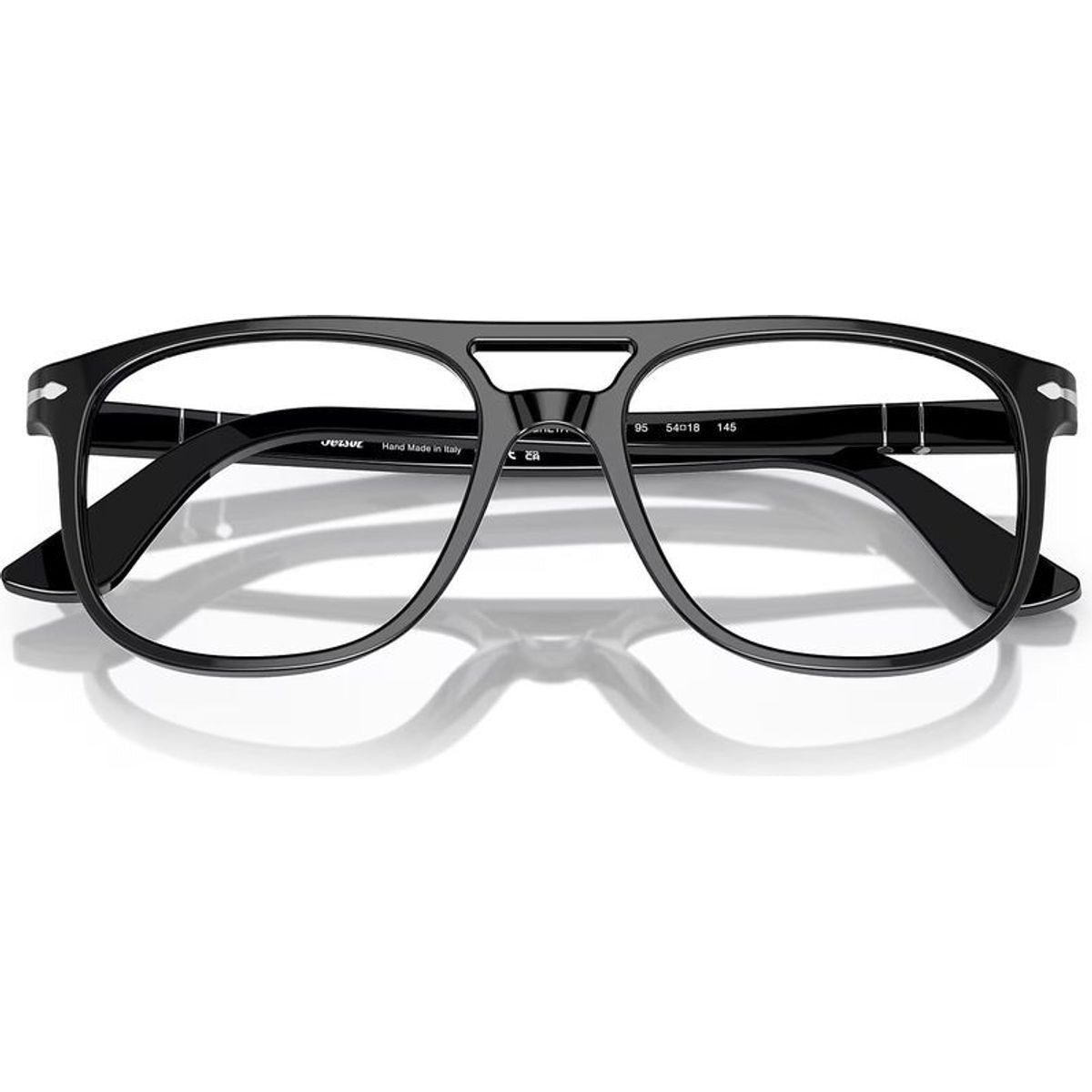 Greta PO3329V, Black/Clear Lenses 54 Eye Size